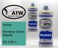 Preview: Honda, Monterey Green Metallic, BG-20M-3: 400ml Sprühdose + 400ml Klarlack - Set, von ATW Autoteile West.